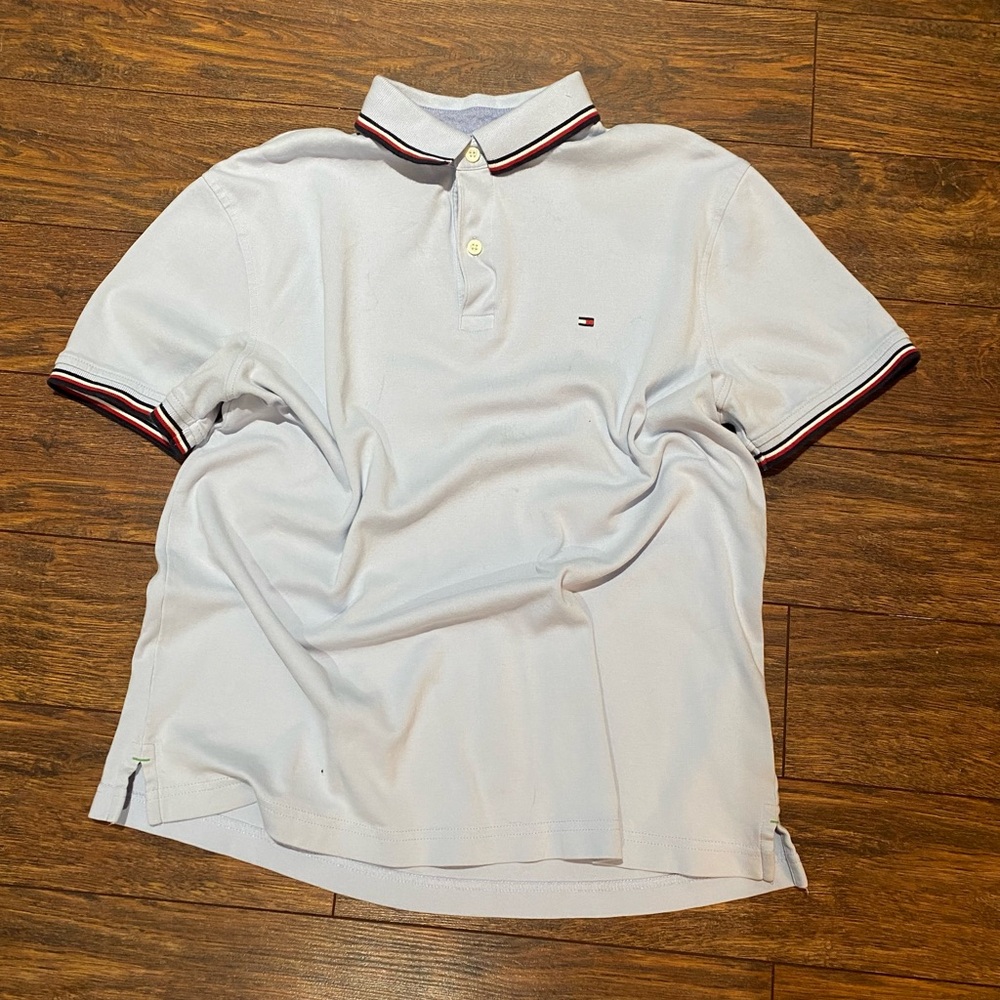 Tommy Hilfiger White Polo Shirt Classic Piqué